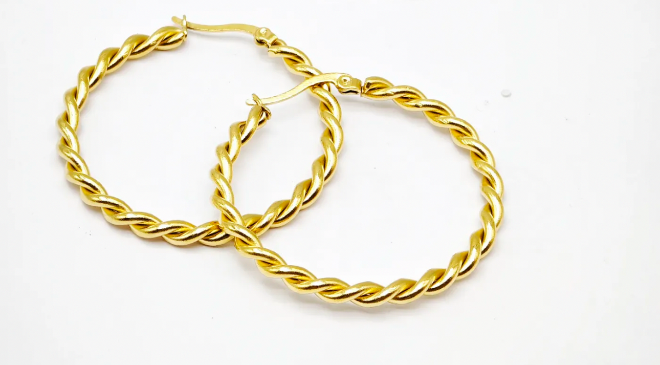 Créoles en acier inoxydable